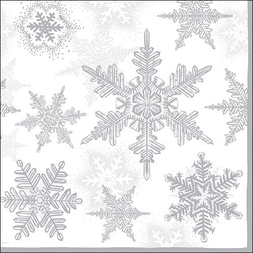 Decoupage Napkins 6.5"  (2pcs)- Snow Crystals