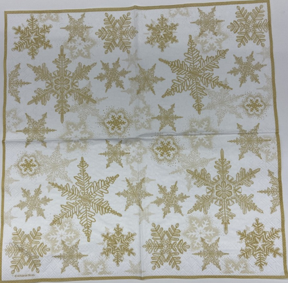 Decoupage Napkins 6.5"  (2pcs)- Snow Crystals