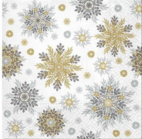 Decoupage Napkins 6.5" (2pcs)- Snowflakes
