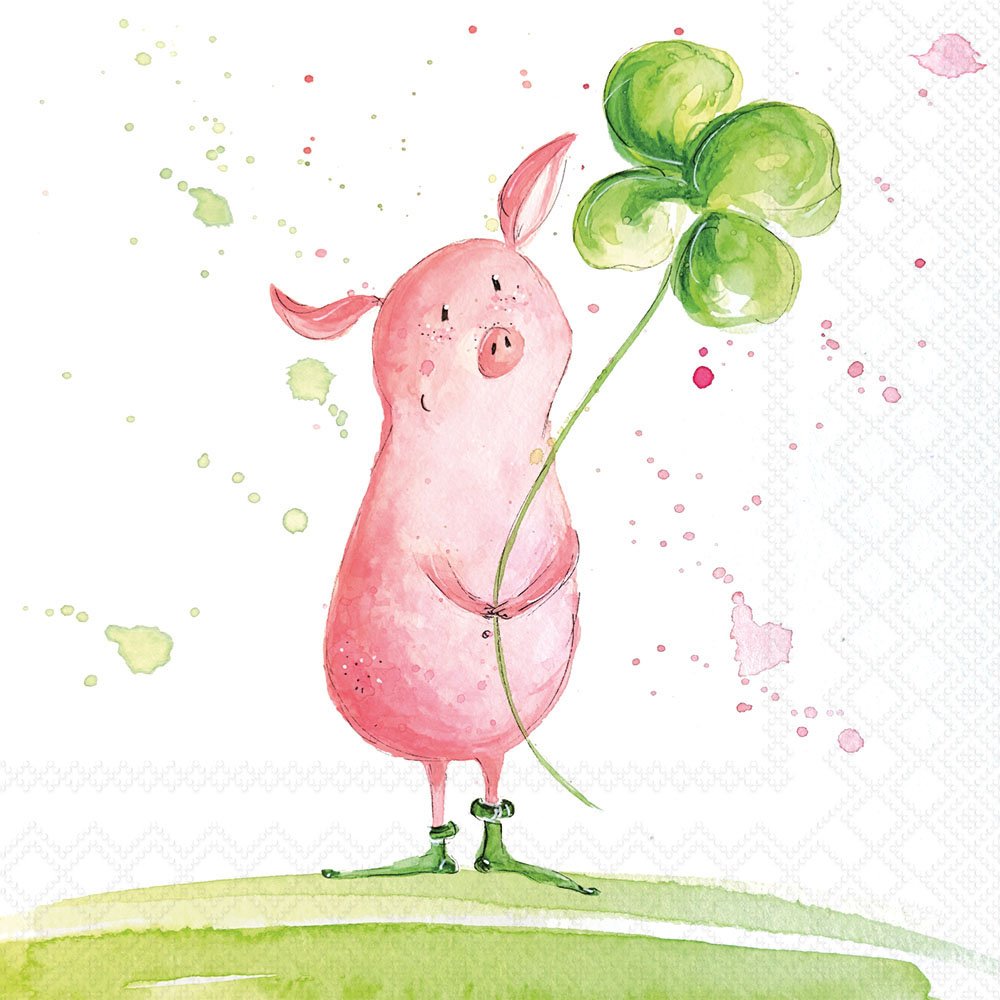 Decoupage Napkins 6.5" (2pcs)- Sweet and Lucky