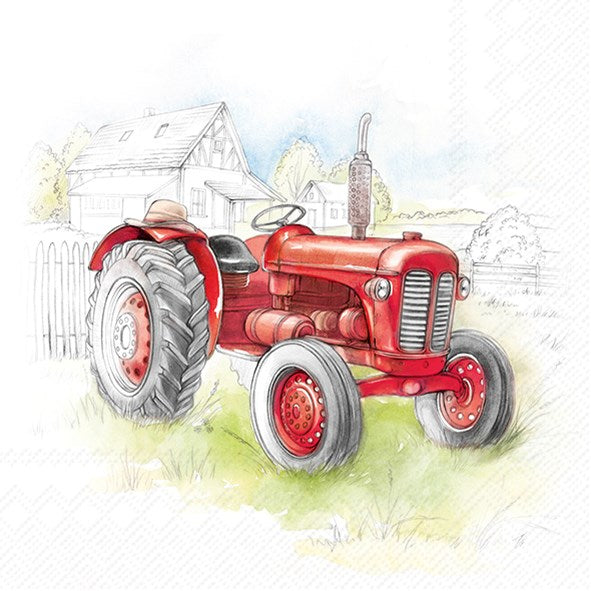 Decoupage Napkins 6.5" (2pcs)- Tractor
