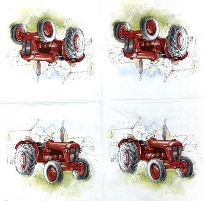 Decoupage Napkins 6.5" (2pcs)- Tractor