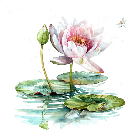 Decoupage Napkins 6.5" (2pcs)- Waterlily