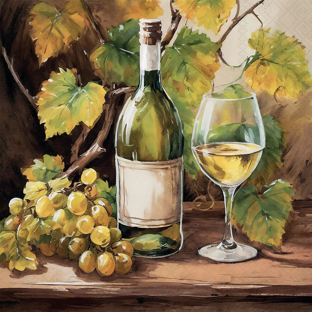 Decoupage Napkins 6.5" (2pcs)- Wine and Grapes