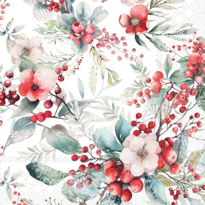 Decoupage Napkins 6.5" (2pcs)- Winter Berries