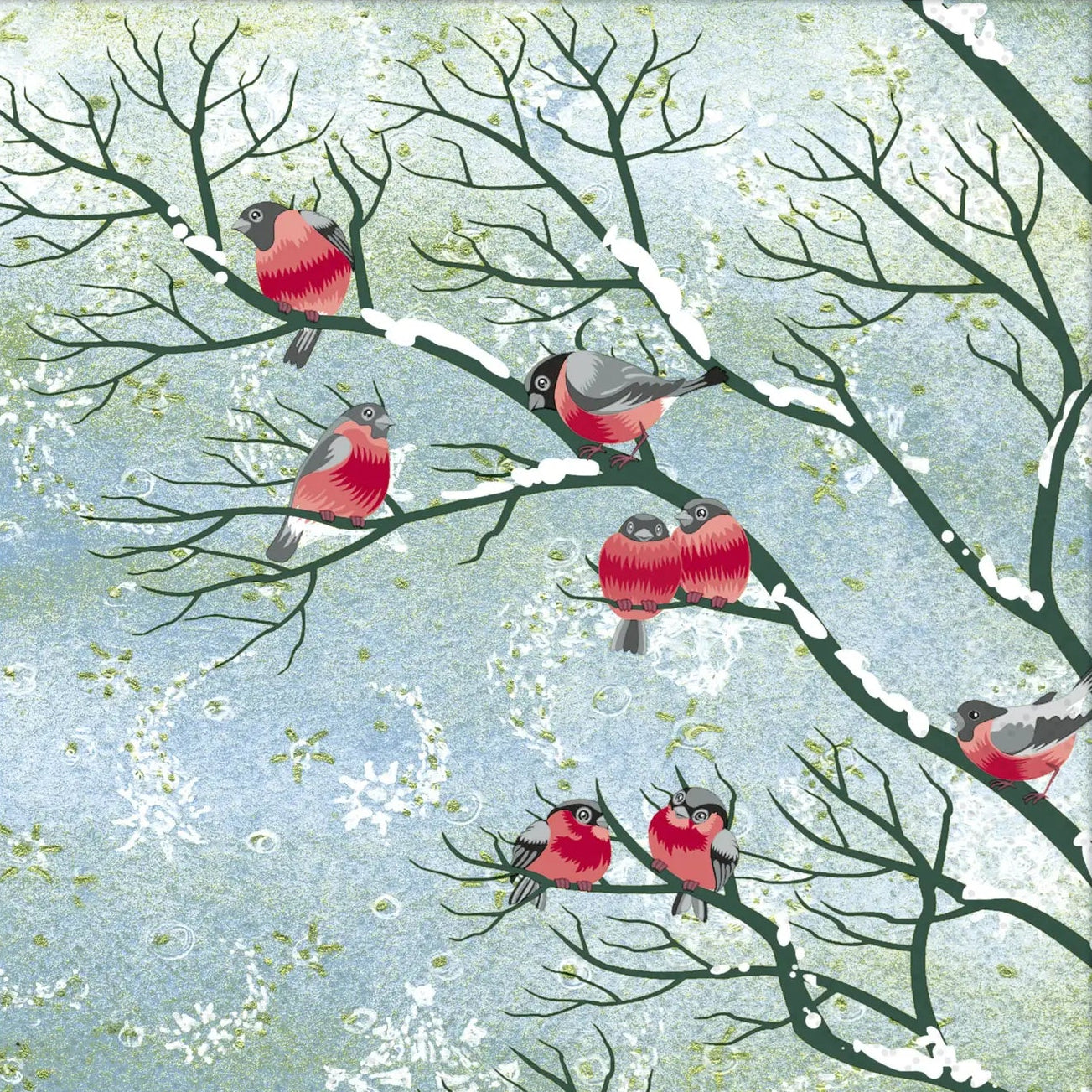Decoupage Napkins 6.5"  (2pcs)- Winter Birds