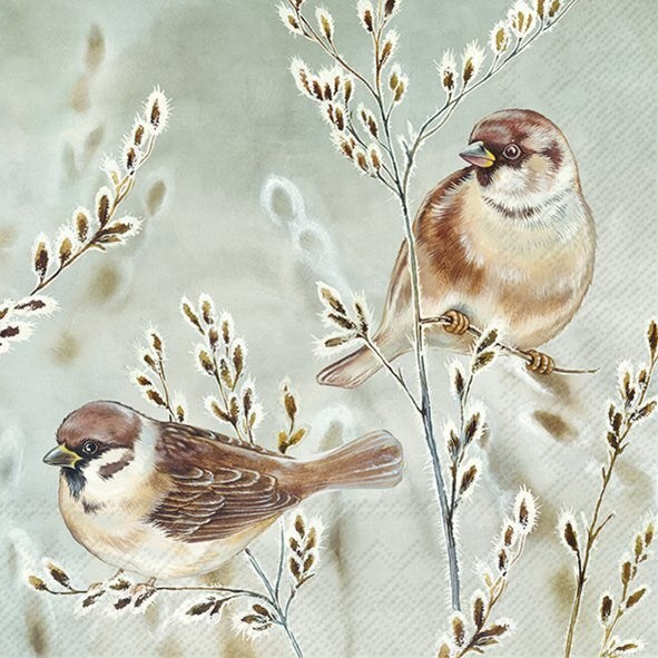 Decoupage Napkins 6.5" (2pcs)- Winter Melody