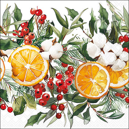 Decoupage Napkins 6.5"  (2pcs)- Winter Oranges
