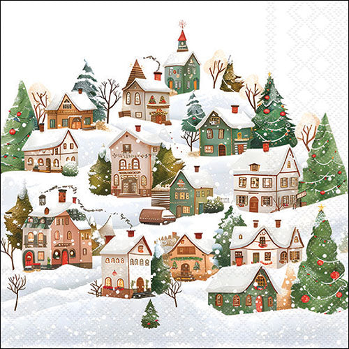 Decoupage Napkins 6.5"  (2pcs)- Winter Village
