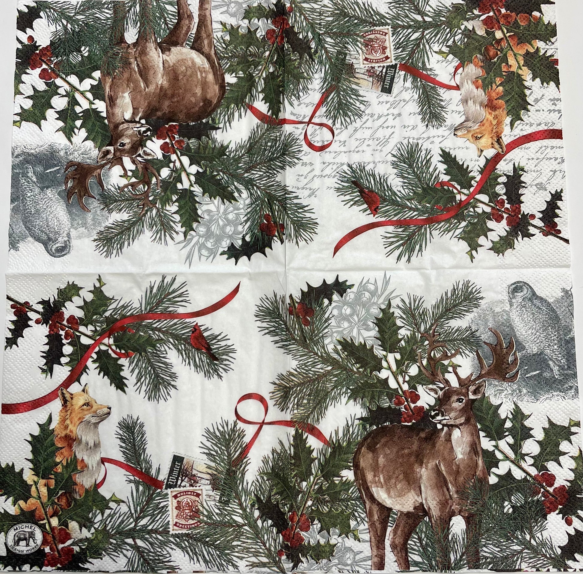 Decoupage Napkins 6.5"  (2pcs)- Winter Woodland