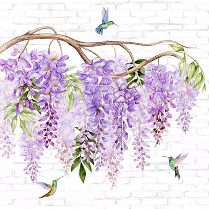 Decoupage Napkins 6.5" (2pcs)- Wisteria and Hummingbirds