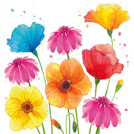 Decoupage Napkins 6.5" - Colourful Summer Flowers