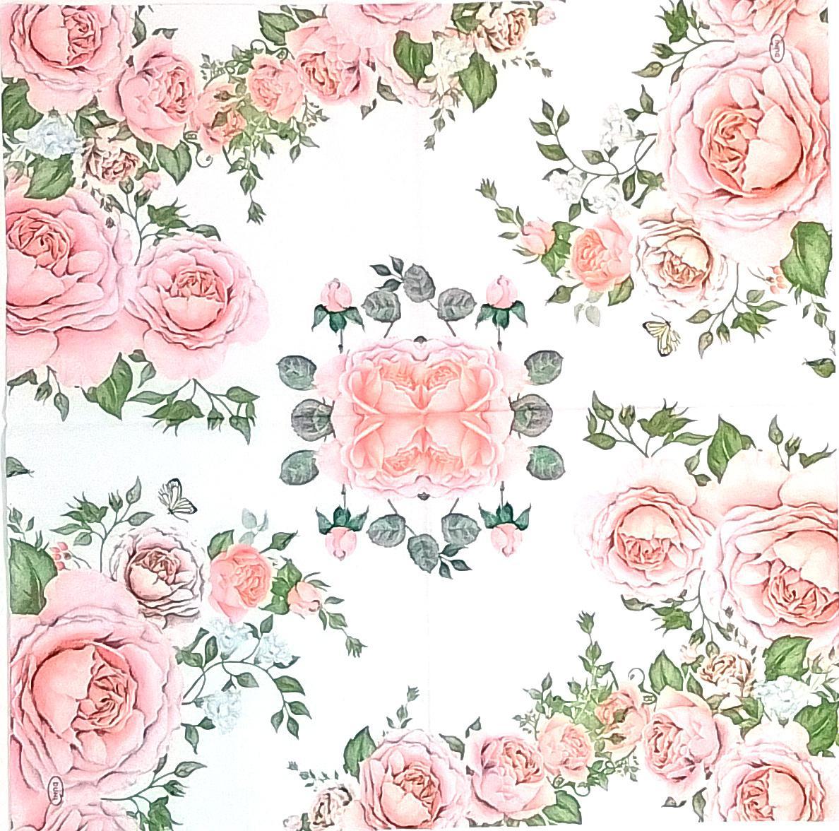 Decoupage Napkins 6.5" - Rose Glory