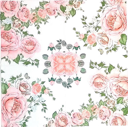 Decoupage Napkins 6.5" - Rose Glory