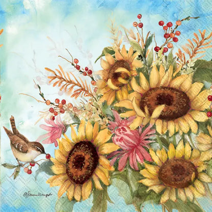 Decoupage Napkins, Lunch 6.5"  (2pcs)- Count Autumn Collage