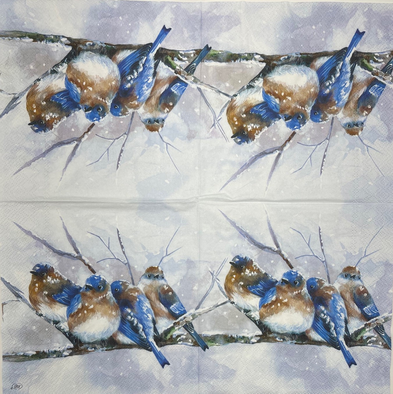 Decoupage Napkins, Lunch 6.5"  (2pcs)- Cuddly Birdies