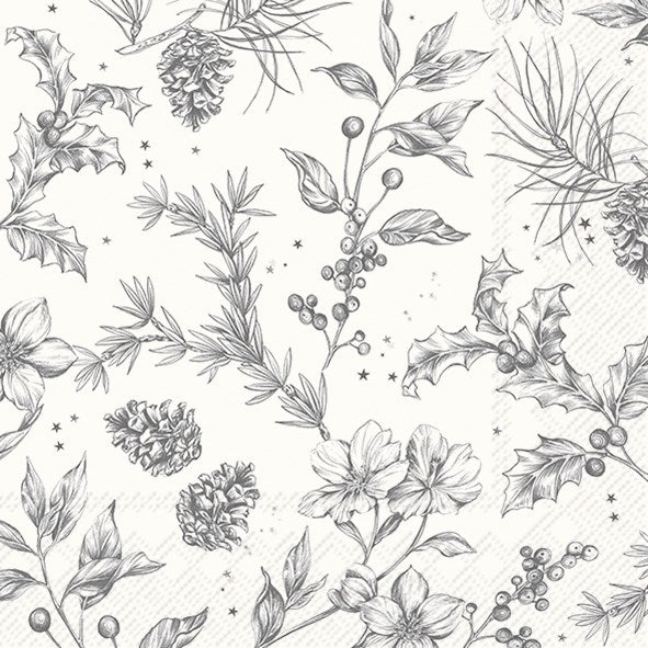 Decoupage Napkins, Lunch 6.5"  (2pcs)- Elodie