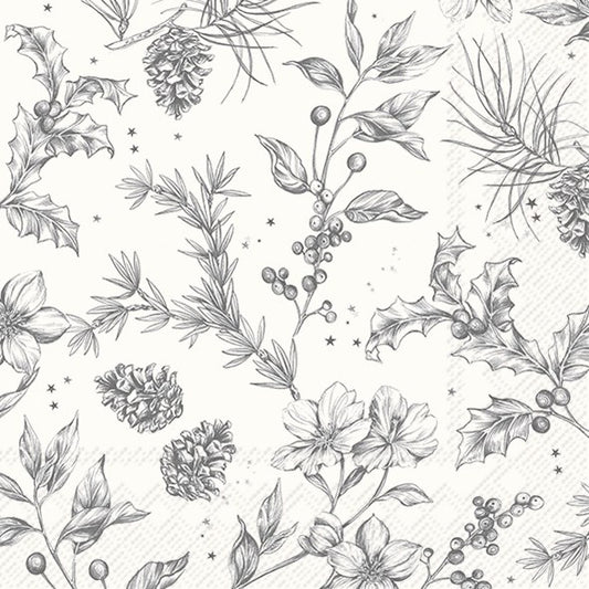 Decoupage Napkins, Lunch 6.5"  (2pcs)- Elodie