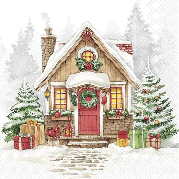 Decoupage Napkins, Lunch 6.5"  (2pcs)- Festive House