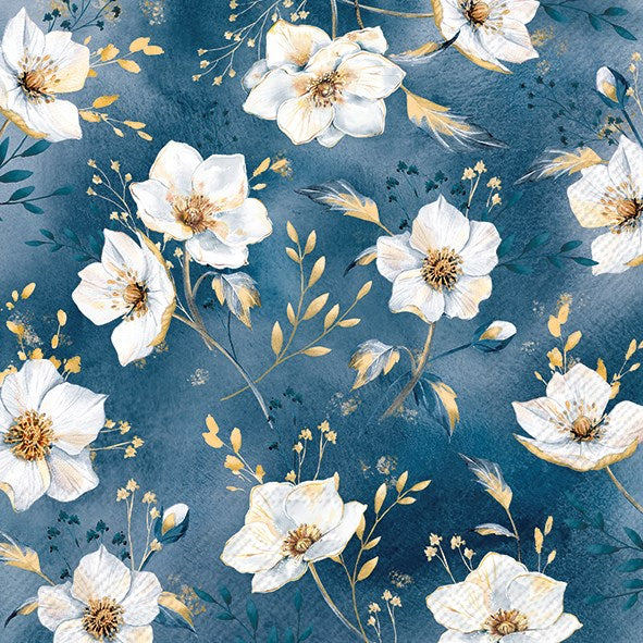 Decoupage Napkins, Lunch 6.5"  (2pcs)- Golden Gala