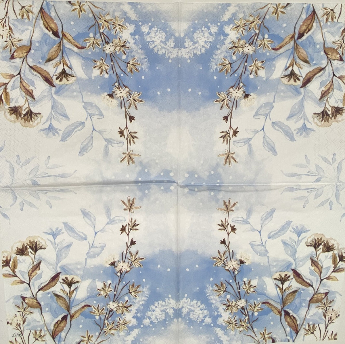 Decoupage Napkins, Lunch 6.5"  (2pcs)- Icy Branches