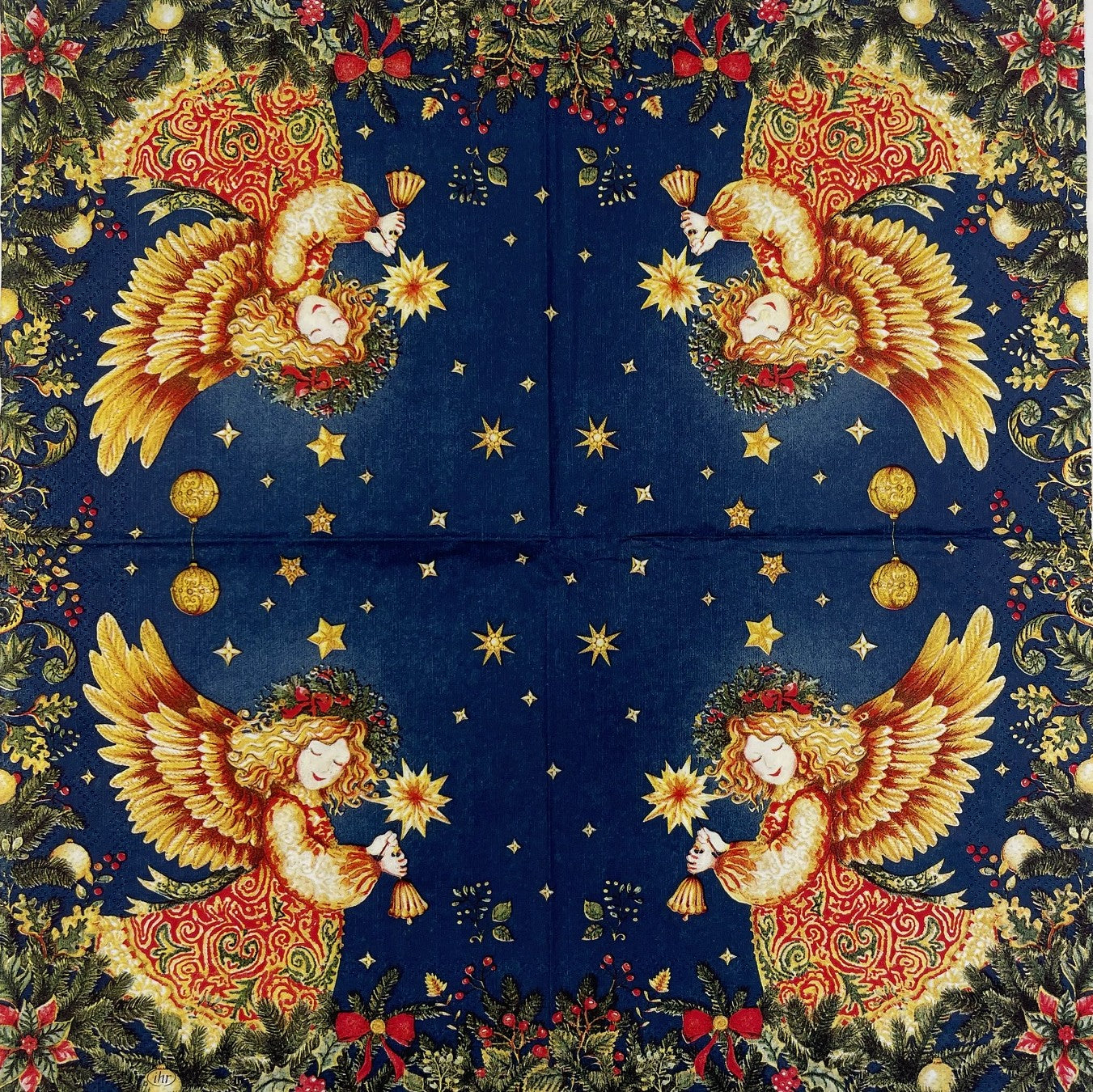 Decoupage Napkins, Lunch 6.5"  (2pcs)- Opulent Angel