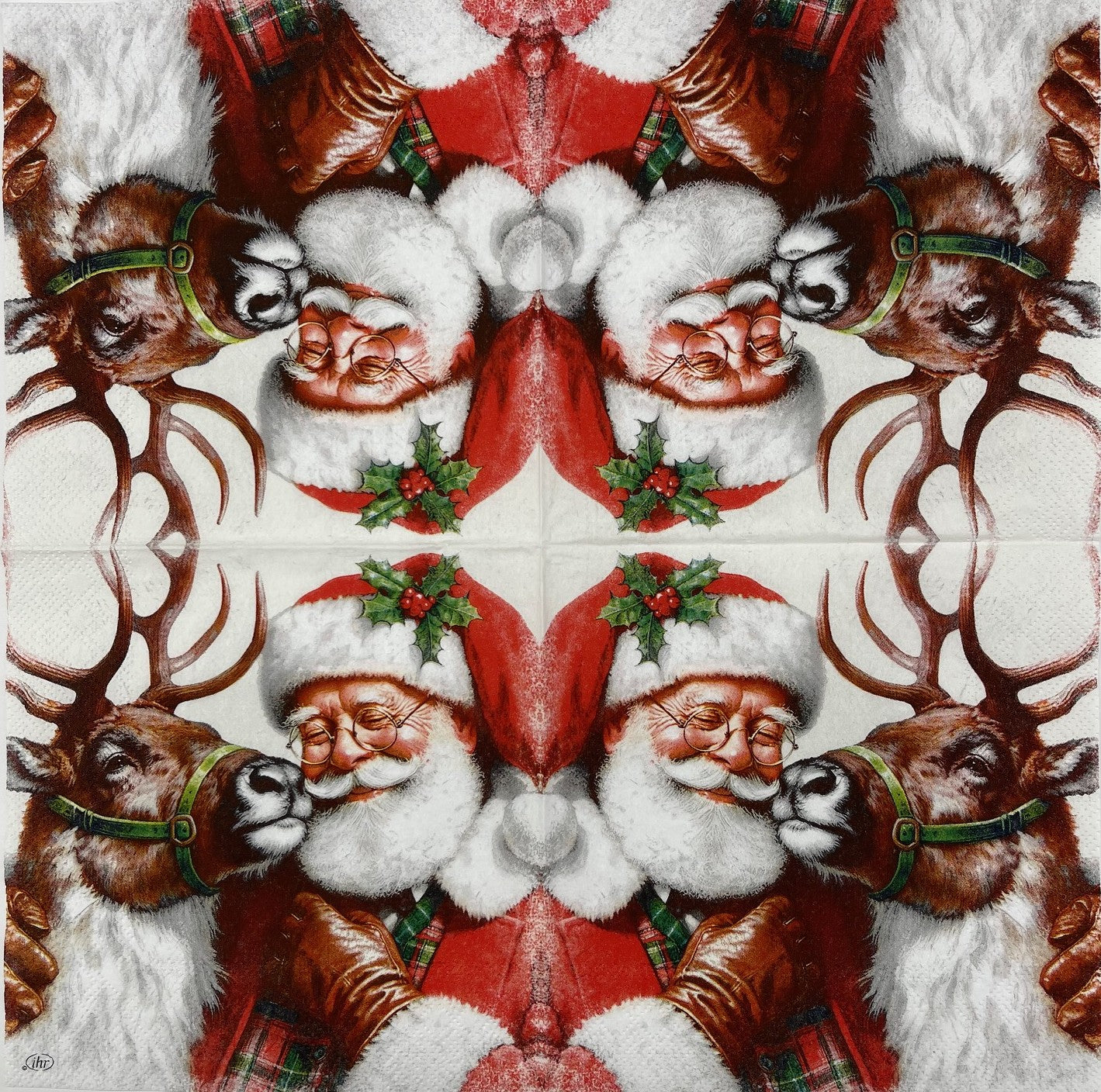 Decoupage Napkins, Lunch 6.5"  (2pcs)- Santa's Best Friend