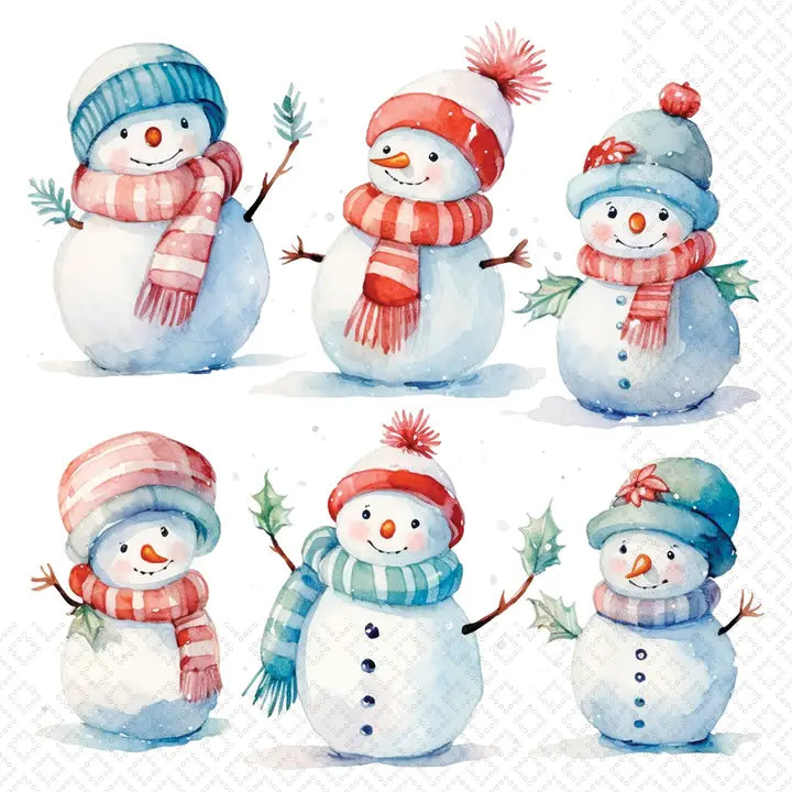 Decoupage Napkins, Lunch 6.5"  (2pcs)- Snow-Bros Christmas