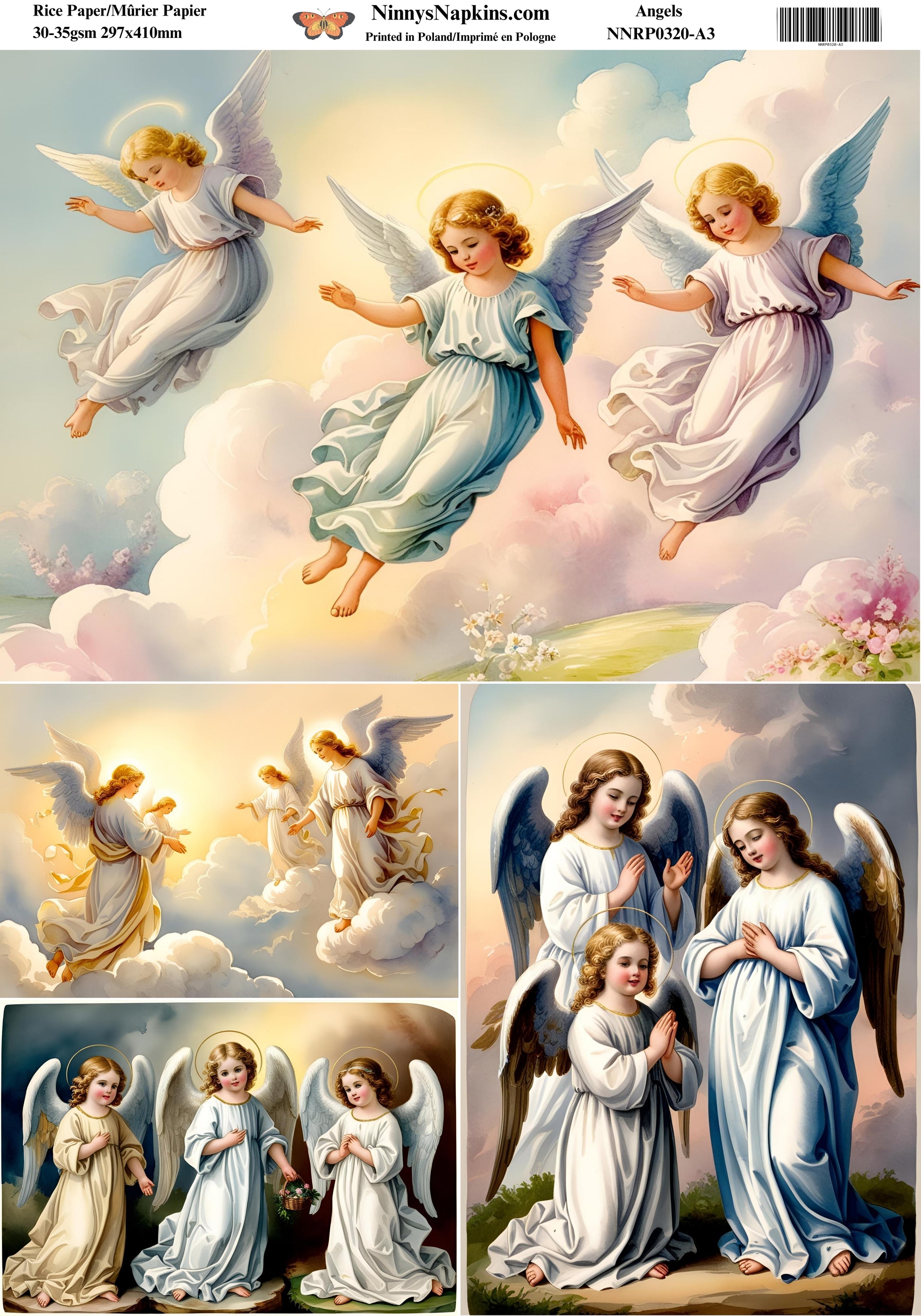 Decoupage Rice Paper - Angels