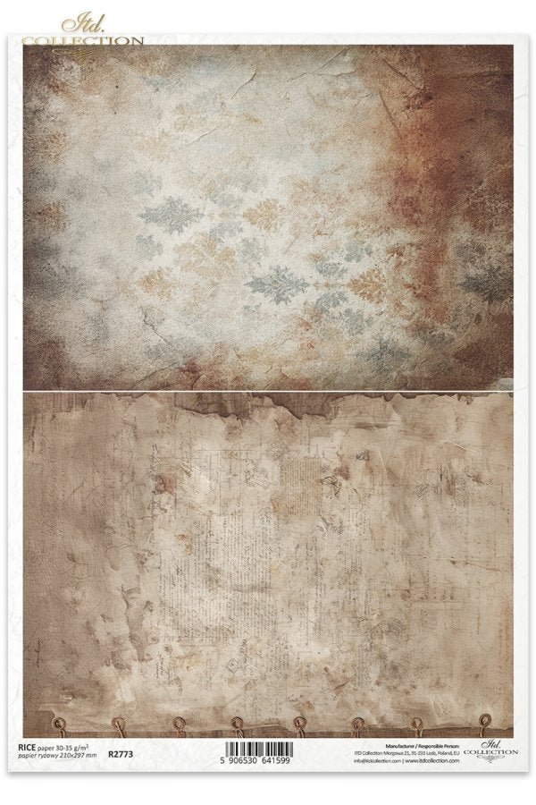 Decoupage Rice Paper - BackgroundsA4