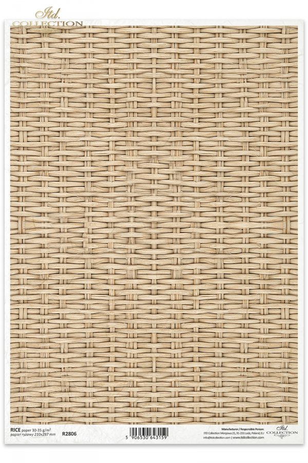 Decoupage Rice Paper - Basket Weave