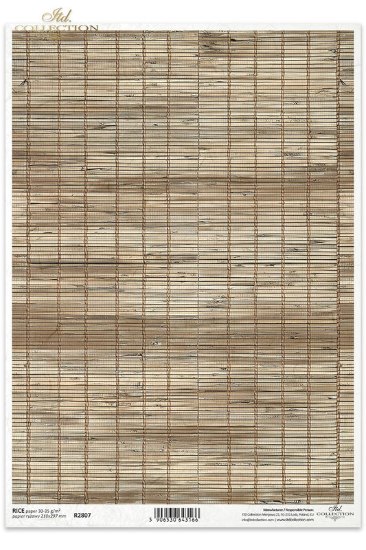 Decoupage Rice Paper - Boho Weave