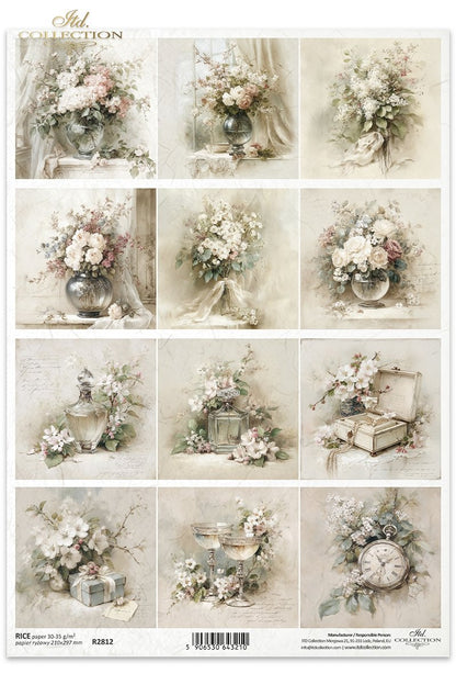 Decoupage Rice Paper - Bouquets and Pretty Things