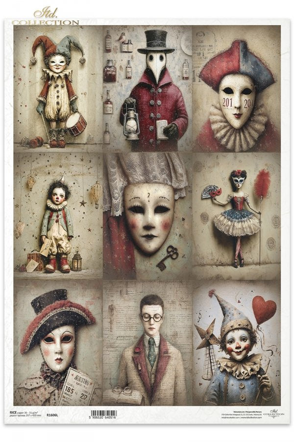 Decoupage Rice Paper - Carnival IIA3