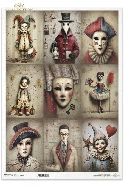 Decoupage Rice Paper - Carnival IIA3
