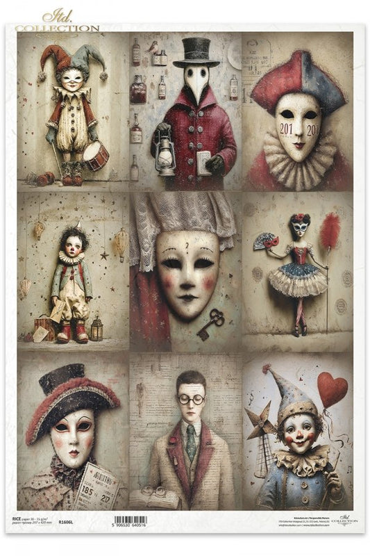Decoupage Rice Paper - Carnival IIA3