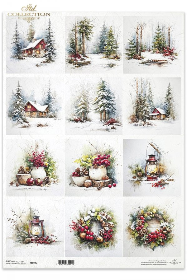 Decoupage Rice Paper - ChristmasA3