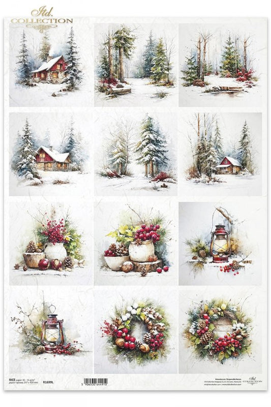 Decoupage Rice Paper - ChristmasA3