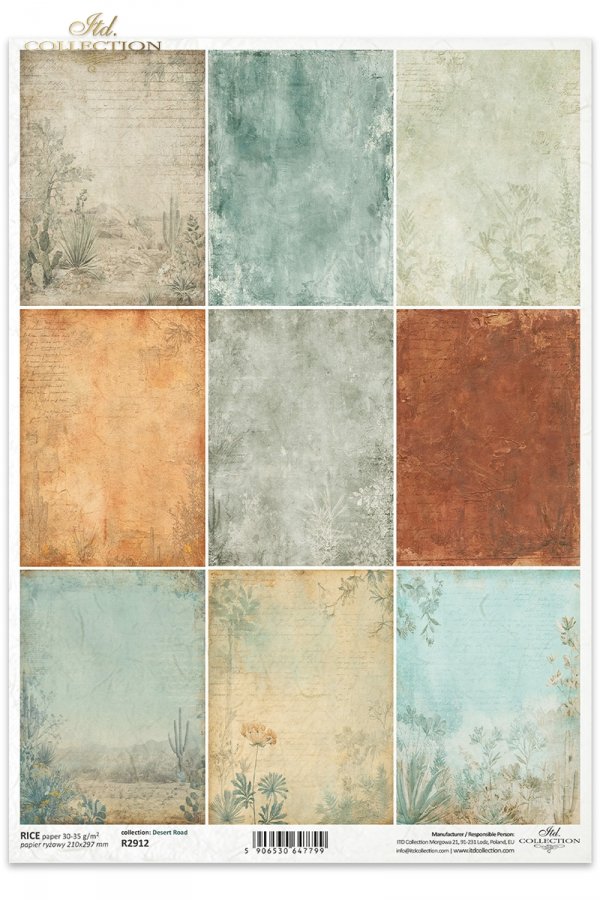 Decoupage Rice Paper - Desert BackgroundsA4