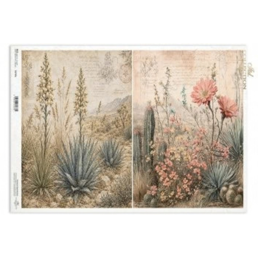 Decoupage Rice Paper - Desert LandscapeA3