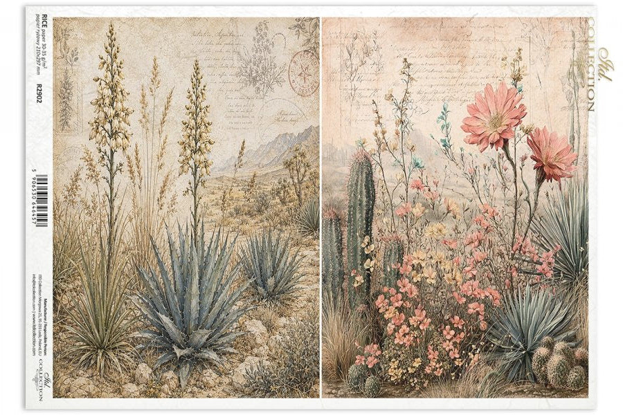 Decoupage Rice Paper - Desert LandscapeA4