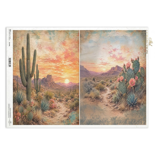 Decoupage Rice Paper - Desert SunsetA3