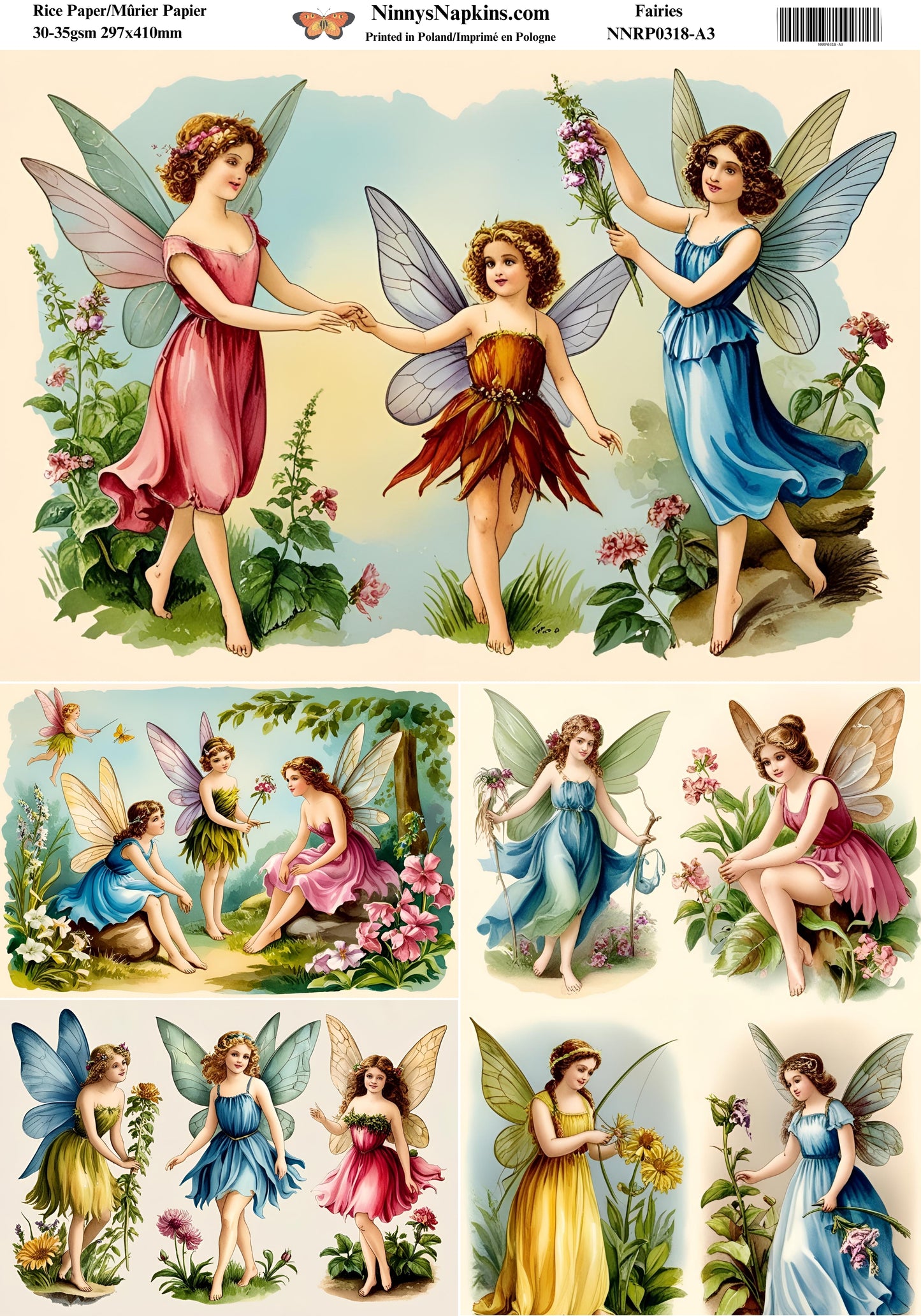 Decoupage Rice Paper - Fairies