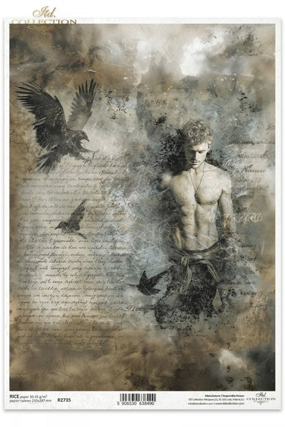 Decoupage Rice Paper - Fallen Dreamer A4