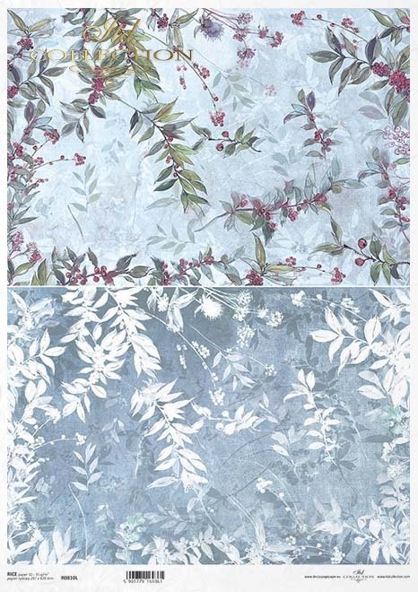 Decoupage Rice Paper - Frosty Patterns
