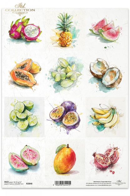 Decoupage Rice Paper - FruitsA4