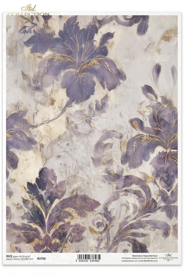 Decoupage Rice Paper - Garden of MusesA4
