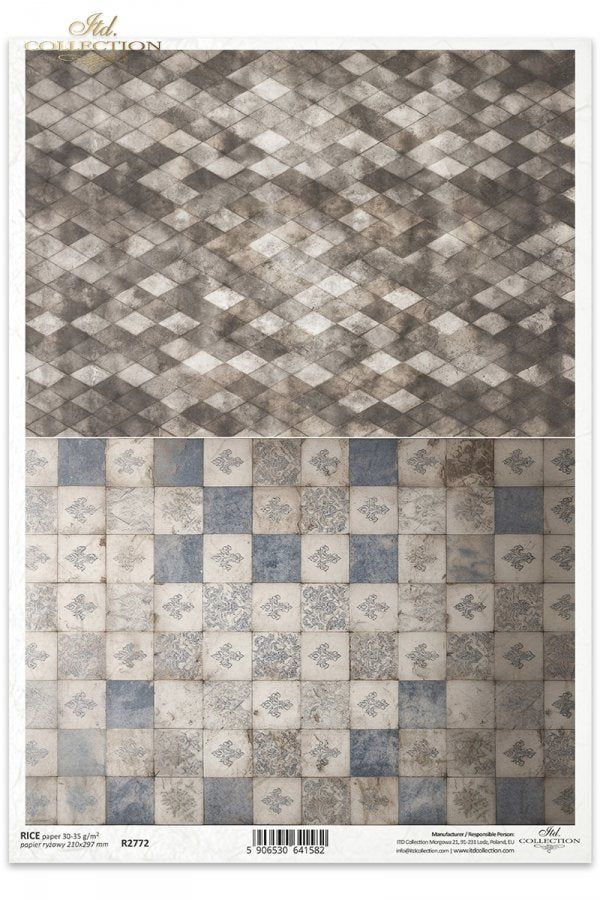 Decoupage Rice Paper - Geometric PatternsA4