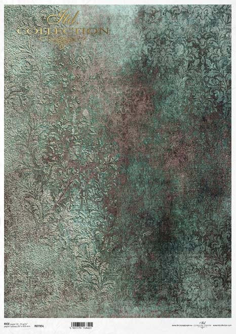 Textured green and brown paper with floral patterns and 'Gothic' text at the top.