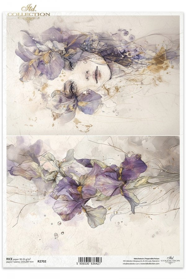 Decoupage Rice Paper - IrisA4